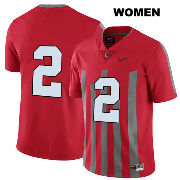 Ohio State Buckeyes Women's Chase Young #2 Red Authentic Nike Elite No Name College NCAA Stitched Football Jersey RC19M70JX